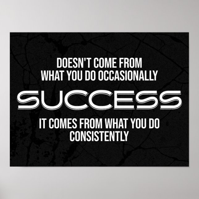 Poster Devis de motivation de réussite (Devant)