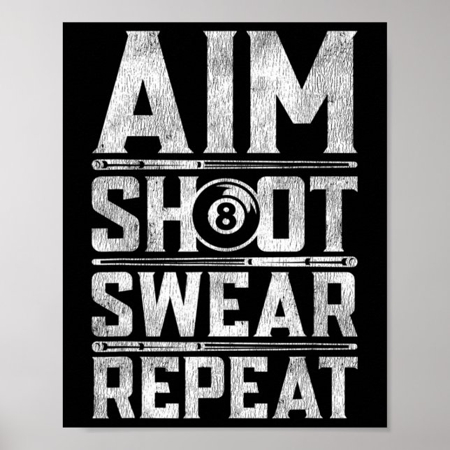 Poster Devis de motivation du billard billard Snooker Pla (Devant)