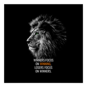 Poster Devis de motivation du lion