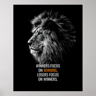 Poster Devis de motivation du lion