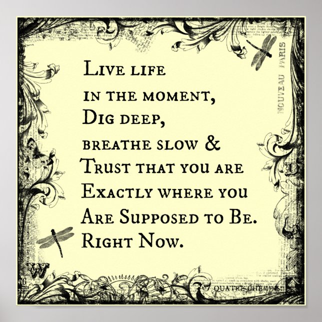 Poster Devis de vie inspirationnelle (Devant)