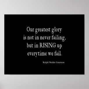 Poster Devis d'échec vintage Emerson Overcoming