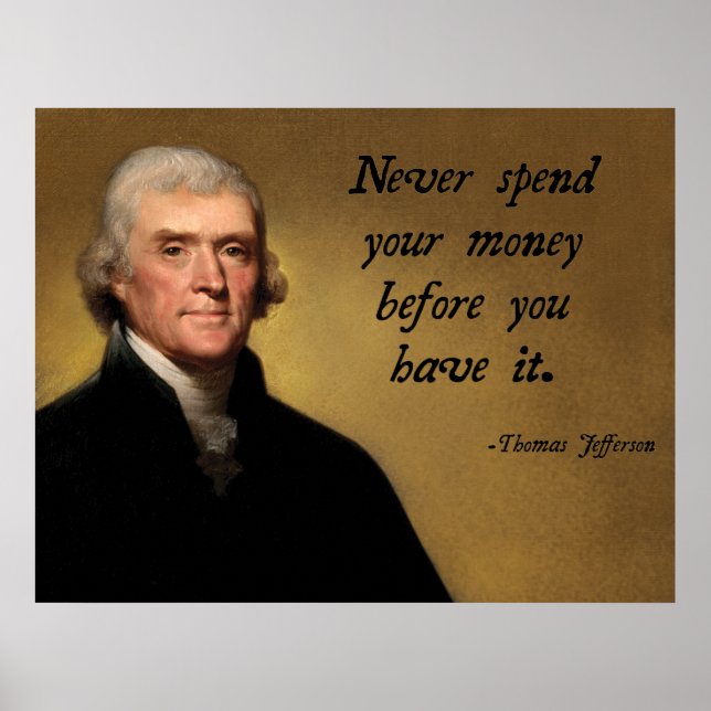 Poster Devis dépenses de Jefferson (Devant)