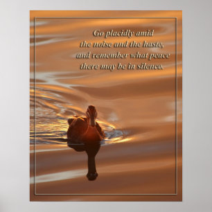 Poster Devis Desiderata - Aller Placidement