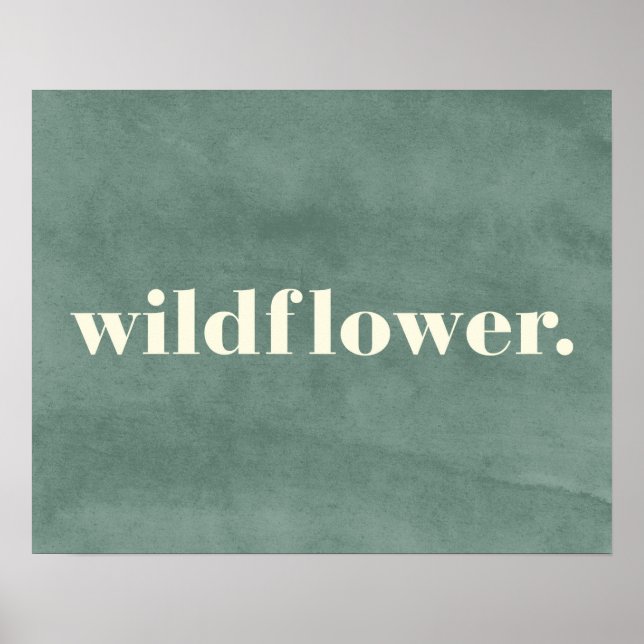 Poster Devis fleur sauvage (Devant)