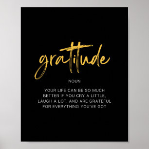 Poster Devis inspirant Gratitude