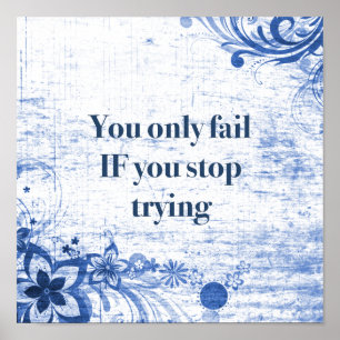 Poster Devis inspirant La motivation n'abandonne pas