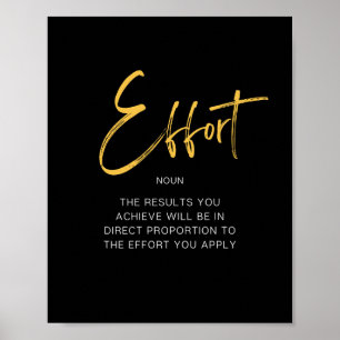 Poster Devis inspirant l'effort
