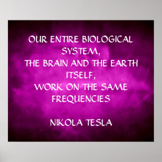 POSTER DEVIS NIKOLA TESLA - MÊME FRÉQUENCES -