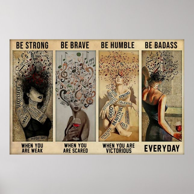 Poster devis vintage (Devant)