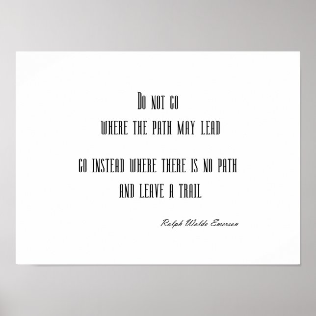 Poster Devis vintage Emerson Inspirational Personnalisabl (Devant)