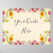 Devis vintage Floral personnalisé