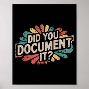 Poster Devis vintage Funny Office Avez-Vous Document It R