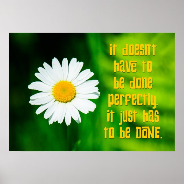 Poster Devise du Procrastinateur : Terminé (Devant)