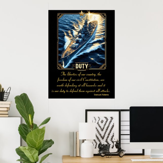 Poster Devoir : Au-dessus de la mer déchaînée (Bureau à domicile)