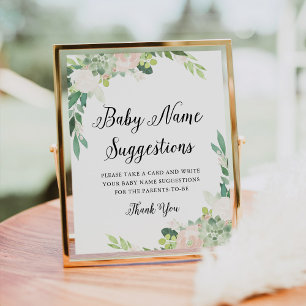 Poster DEVON Green Baby Name Ideas Game Sign