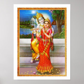 Poster Dévotion à Radha Krishna