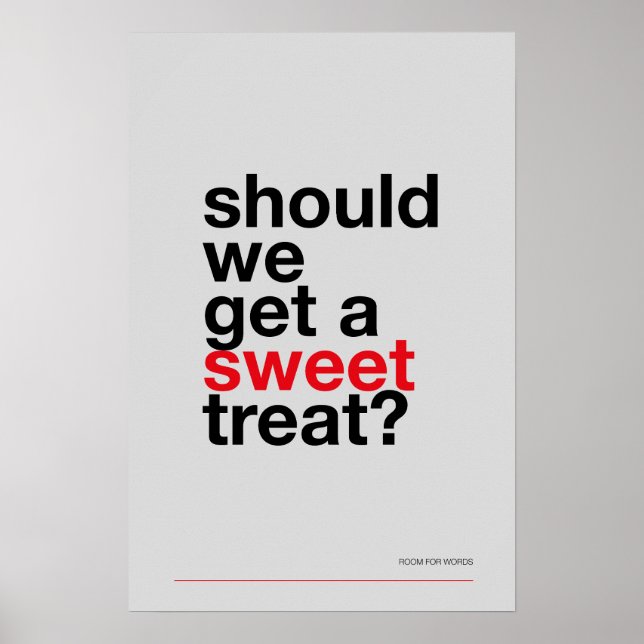 Poster DEVRAIS-NOUS PRENDRE UNE FRIANDISE ? –Affiche de c (Devant)