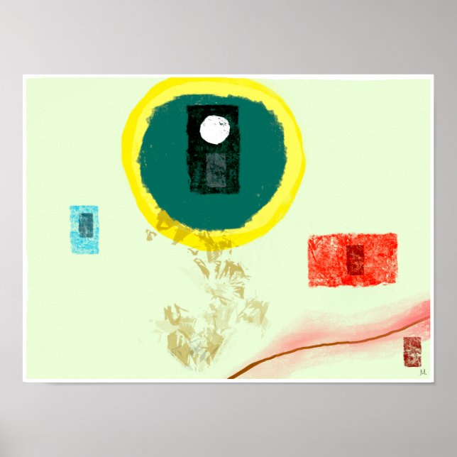 Poster d'expression Abstraite Zen Spring (Devant)