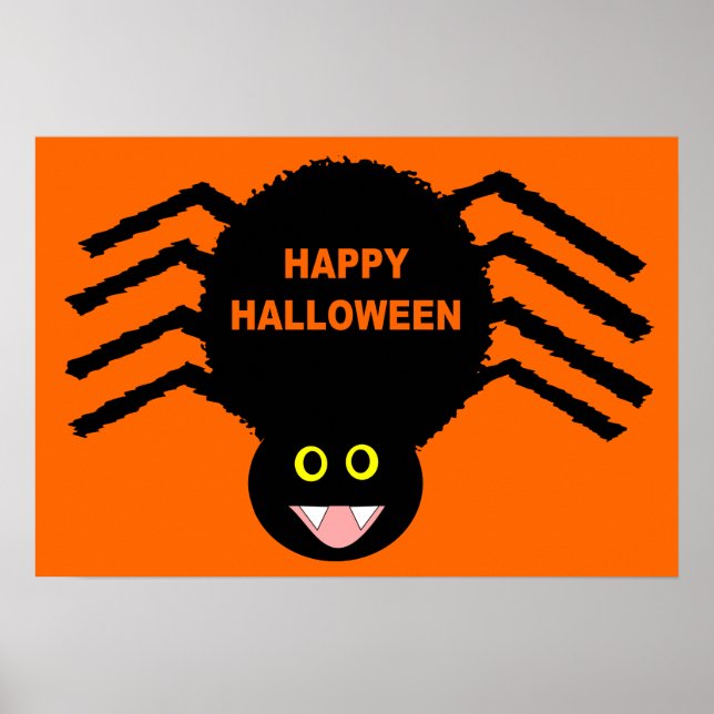 Poster d'Halloween Black Spider (Devant)