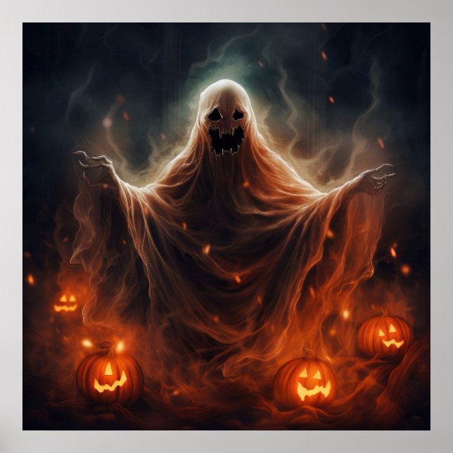 Poster d'Halloween éffrayant (Devant)