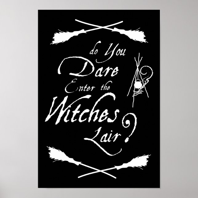 Poster d'Halloween noir de sorcières Lair (Devant)