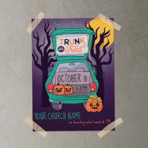 Poster d'Halloween personnalisé pour le tronc mign