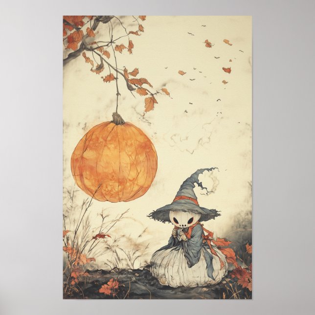 Poster d'Halloween style peinture coréenne (Devant)