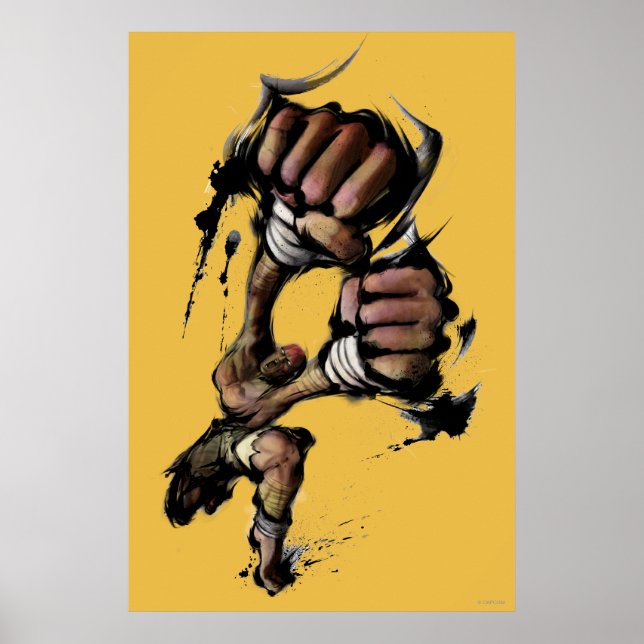 Poster Dhalsim Long Punch (Devant)