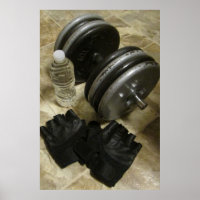 Poster d'haltérophilie et d'exercice