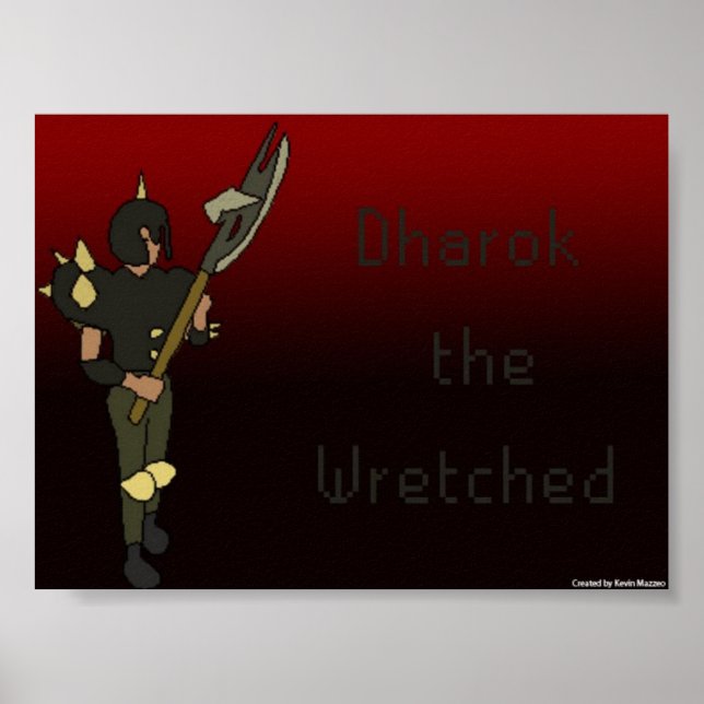 Poster Dharok, l'affiche misérable (Devant)
