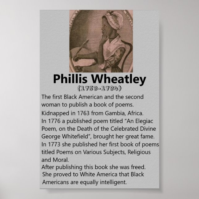 Poster d'histoire de l'Amérique noire - Phillis Wh (Devant)