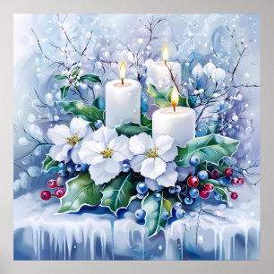 Poster d'hiver bleu