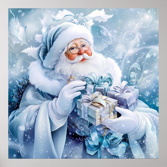 Poster d'hiver bleu (Devant)