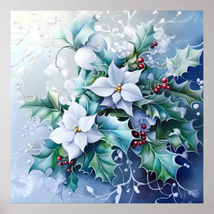 Poster d'hiver bleu