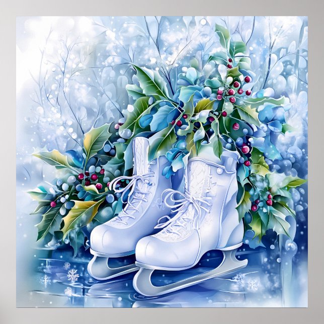 Poster d'hiver bleu (Devant)