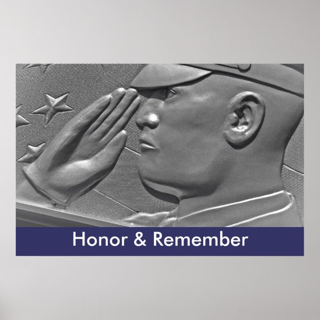 Poster d'honneur et de souvenir d'un héros militai (Devant)