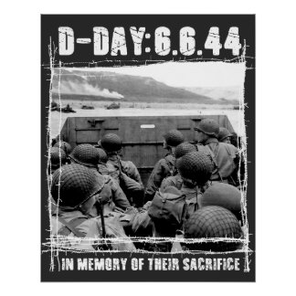 Poster Dia D: Em memória do seu sacrifício - WW2