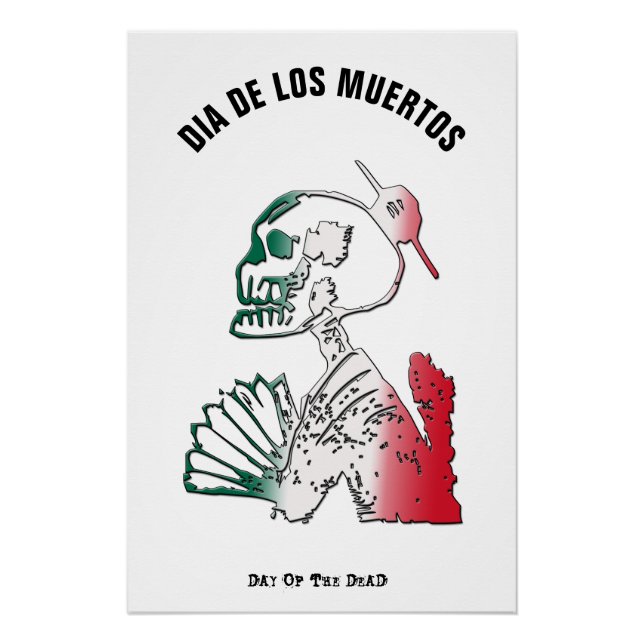 Poster Dia de los Muertos, Jour de la squelette morte (Devant)