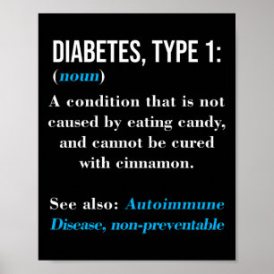 Poster Diabète Type 1 Définition Maladie auto-immune