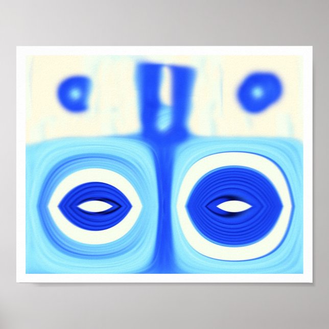 Poster diable aux yeux bleus (Devant)
