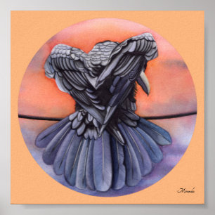 Poster Diablo Corbeau noir corbeau Art Imprimer Miranda