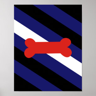 POSTER DIAGONALE DE FIERTÉ DE JEU DE CHIOT