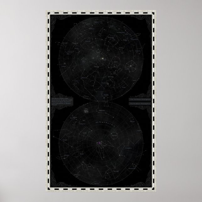 Poster Diagramme de constellation Elyden (Devant)