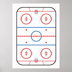 Poster Diagramme de la patinoire Hockey Jeu Compagnon