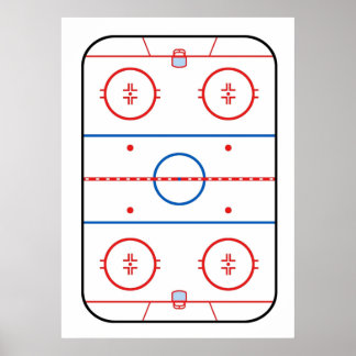 Poster Diagramme de la patinoire Hockey Jeu Compagnon