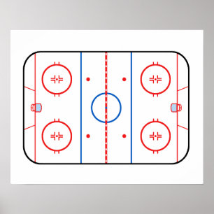 Poster Diagramme de la patinoire Hockey Jeu Compagnon