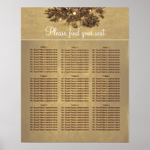 Poster Diagramme de sièges Mariages des branches de chêne