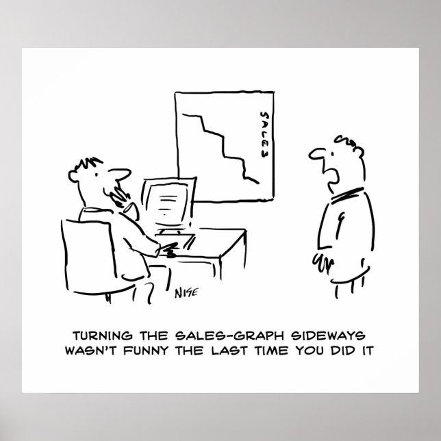 Poster Diagramme des ventes Office tourné latéralement (Devant)