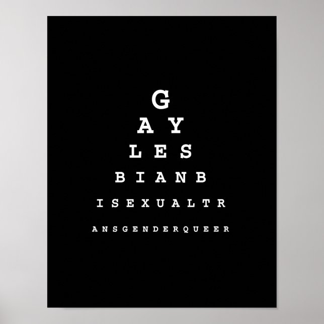 Poster Diagramme des yeux gays (ligne de collecte) (Devant)
